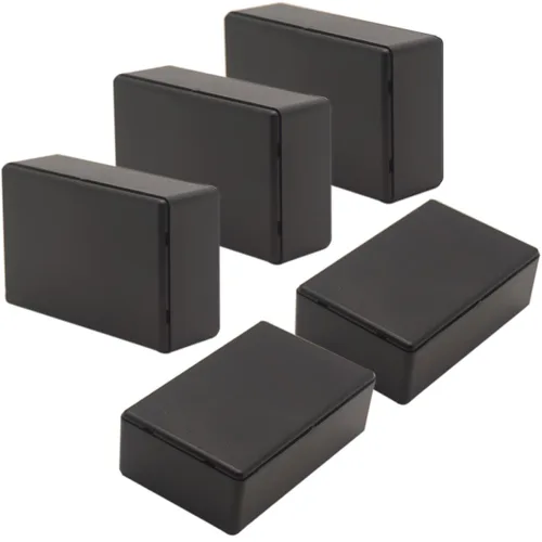 Miniatura 19 de Zulkit 12 cajas de proyecto de plástico ABS para proyectos eléctricos, caja de conexiones de energía, color negro, 1.97 x 1.10 x 0.59 pulgadas