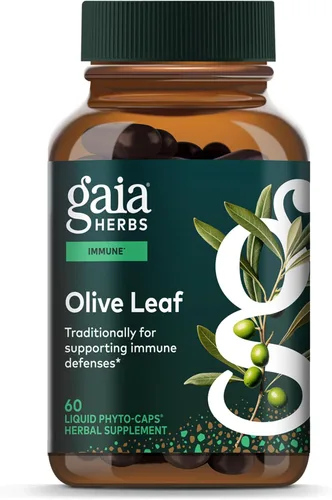 Gaia Herbs Olive Leaf - Apoyo tradicional para la salud inmunológica, suplemento para el sistema inmunológico con extracto de hoja de oliva y