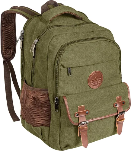 Ama Dablam Mochila de lona original de alta calidad/portátil de 17 pulgadas/XL-30L/muchos bolsillos, cremalleras fuertes, algodón grueso, viajes