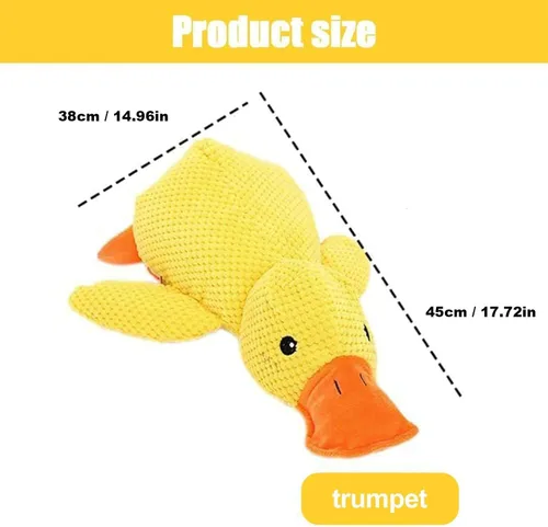 Miniatura 2 de Juguete de pato para perro, juguete para perros de pato charlatán, juguete de patito amarillo que calma a los perros, de larga duración atrae