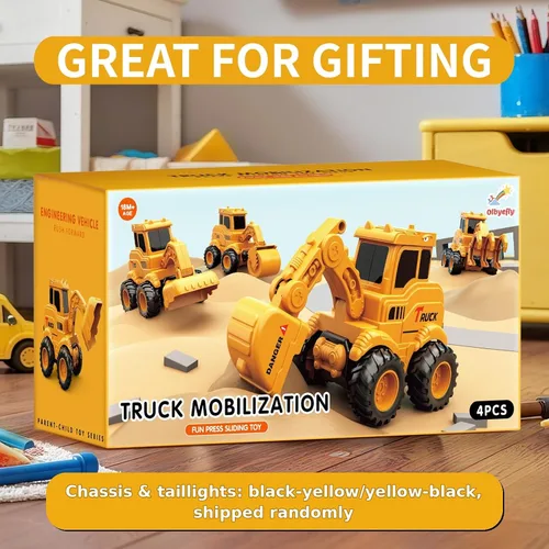Miniatura 7 de Olbyefly Juguetes de Construcción para Niños de 2 3 4 5 6 + Años, Niños Pequeños y Niñas, Juguetes de Camiones Excavadores de Caja de Arena