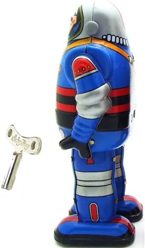 Miniatura 4 de Charmgle Robot astronauta de primavera de cuerda de juguete de estaño, colección para adultos, regalos novedosos para decoración del hogar, relleno