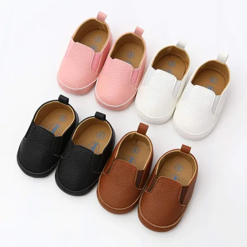 Miniatura 2 de Meckior - Zapatos para recién nacidos, tipo mocasines de lona con suela suave para recién nacidos, bebés, niños y niñas que estén dando sus primeros