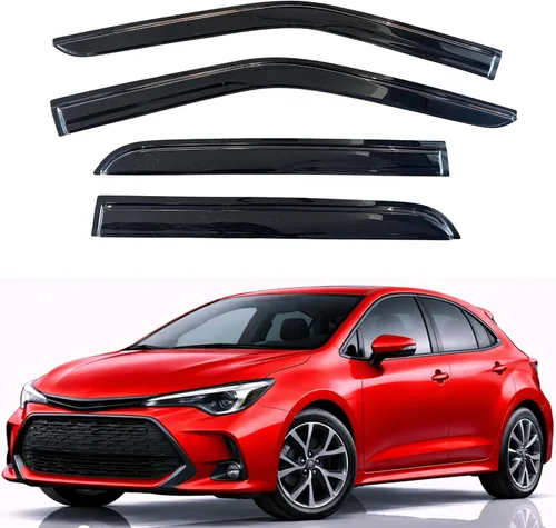 Miniatura 194 de KPY Visor de ventana compatible con Hyundai Tucson 2021-2025, 4 piezas de deflector de ventilación para ventana lateral, estilo Mugen, protector