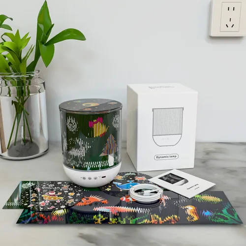 Miniatura 6 de Colorful Life Proyector dinámico de galaxia de luz nocturna para niños, luz musical, lámpara espacial giratoria con proyección animada, versión