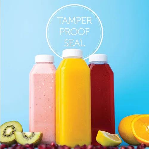 Miniatura 2 de Diplastible Botellas de plástico desechables para jugos de 16 onzas con tapas, paquete de 24 unidades, para agua, zumos de manzana y limón