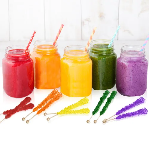 Miniatura 6 de Palitos de roca de caramelo extra grandes: 24 paletas de manzana verde - Palitos de caramelo de roca verde - Envueltos individualmente - Palitos