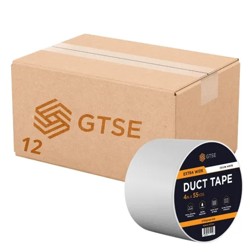 Miniatura 39 de Cinta adhesiva ancha GTSE, negra, 3 pulgadas x 55 yardas (164 pies), cinta de reparación resistente e impermeable para uso en interiores