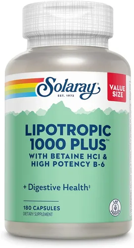 Miniatura 10 de SOLARAY Lipotropic 1000 Plus Cápsulas Vitaminas 100 Recuento