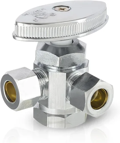 Miniatura 18 de EFIELD Válvula de parada angular de doble salida multigiro, entrada de tubo PEX-A de expansión de 1/2" F1960 x salida de compresión