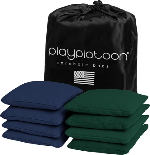 Miniatura 19 de Bolsas de cornhole de tela de pato resistentes a la intemperie premium de Play Platoon - Juego de 8 bolsas de frijoles para juego de Corn Hole