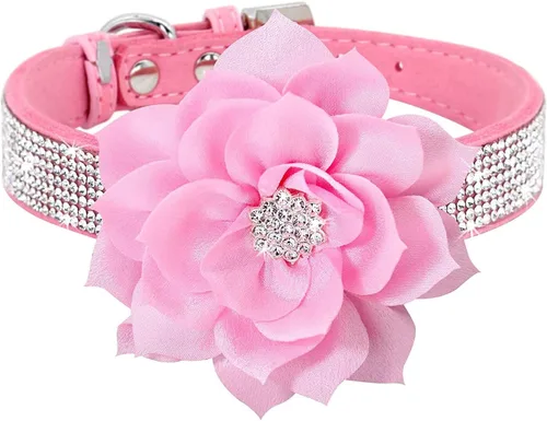 Miniatura 28 de Collares Pequeños para Perros Femeninos, Lindo Cristal de Rinstone con Pajarita de Diamante de Brillo para Cachorros para XXS XS Perros Pequeños