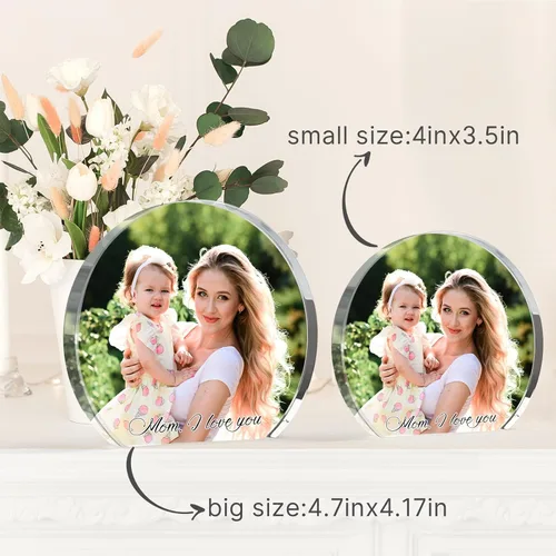 Miniatura 6 de Marcos de fotos personalizados, marco de fotos acrílico con texto fotográfico, regalos de cumpleaños personalizados para mujeres y hombres, regalos