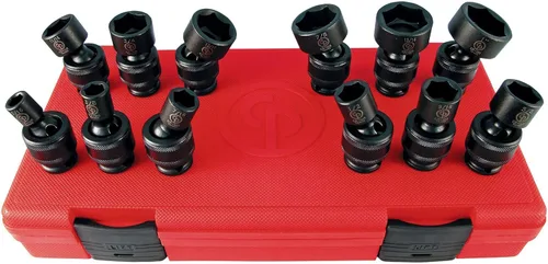 Miniatura 6 de Chicago Pneumatic SS814D - Unidad cuadrada de 1 pulgada, métrica profunda, 6 puntos, juego de llaves de impacto (4 piezas)