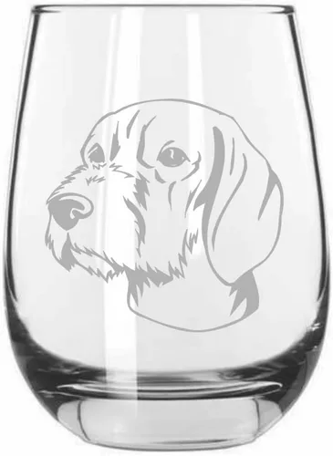 Miniatura 155 de Sakhalin Husky Dog - Copa de vino grabada personalizada de 15.25 onzas sin tallo