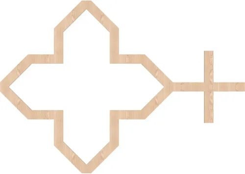 Miniatura 2 de Laird Paneles decorativos de pared de madera con calado, grandes, 31 1/8 pulgadas de ancho x 23 3/8 pulgadas de alto x 1/4 pulgadas de alto, roble