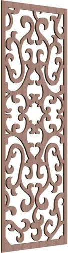 Miniatura 110 de Smithfield Paneles de pared decorativos de madera con calado, 13 3/8 pulgadas de ancho x 34 3/8 pulgadas de alto x 3/8 de alto, roble rojo rojo