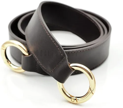 Miniatura 4 de CRAFTMEMORE 41 "bolso manija reemplazo cuero genuino bolso correa para hombro bolso bolso maletín GL019, Tira negra