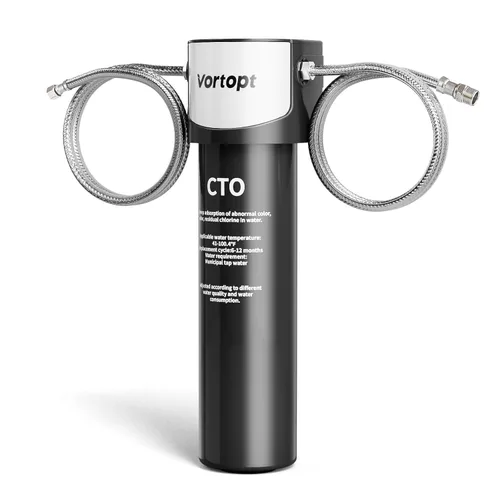 Vortopt Filtración debajo del fregadero y encimera de 28000 galones, filtro de agua para fregadero de cocina, sistema de filtro para debajo del