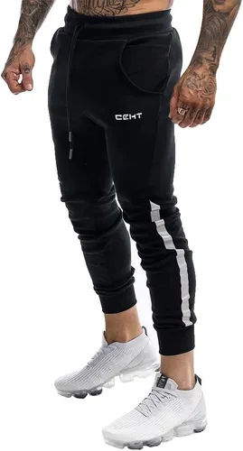 Miniatura 14 de Wangdo - Pantalones de gimnasio delgados para hombre, pantalones deportivos de entrenamiento cónicos, pantalones deportivos casuales para correr