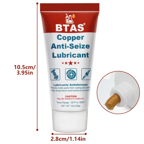 Miniatura 7 de BTAS Lubricante de Rosca Compuesto Antiadherente de Cobre Nunca Antiseize de Alta Temperatura para Bujías de Encendido 1 oz 1Pcs