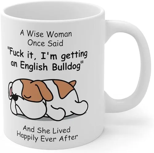 Miniatura 3 de Taza divertida para mujeres dueñas de mascotas – Taza para café «A Wise Woman Once Said», blanca, 325 ml.