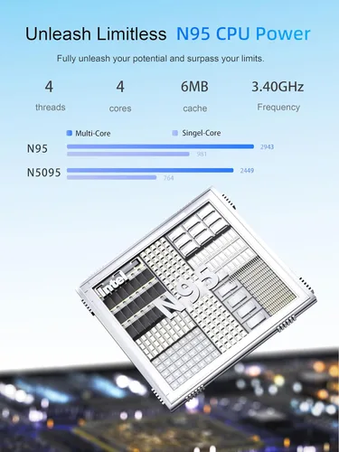 Miniatura 5 de Mini portátil de 10.5 pulgadas con pantalla táctil 2 en 1 convertible, Win 11 Pro Tablet PC, CPU N95 16GB DDR4 1TB SSD, 1920 * 1280 IPS, desbloqueo