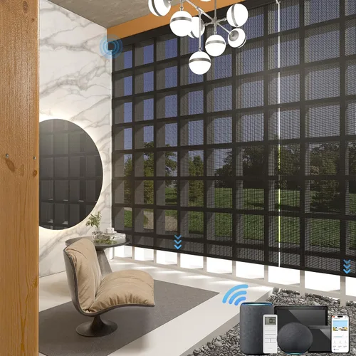 Miniatura 26 de MYshade Persianas enrollables personalizadas para ventana, persianas enrollables para ventanas con cable, bloqueo solar, protección de privacidad