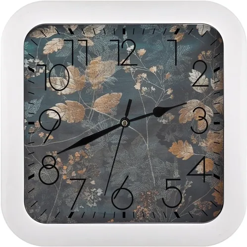 Miniatura 9 de 10" Square Modern Wall Clock,Animal Patterns Print Kitchen Clocks Wall Battery Operated,Silent Non Ticking Unique Funny Cute Wall Clock for Living