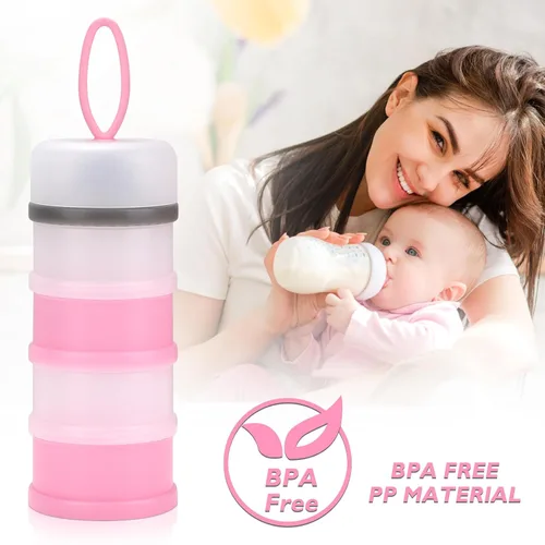 Miniatura 8 de Accmor 2 unidades de dispensador de fórmula para bebés para llevar, dispensador de fórmula apilable, contenedor de fórmula para llevar, contenedor