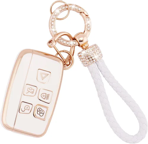 Miniatura 10 de Ekala para Honda Funda para Llavero con Llavero de Cuero, 5 Botones Carcasas de Teclas de TPU Suave Compatibles con Honda Civic Accord Pilot CR-V