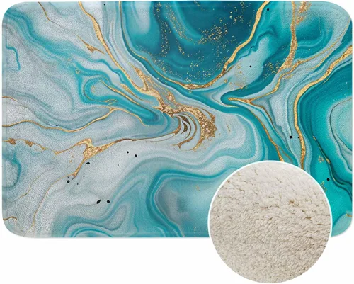 Miniatura 10 de Tapete de baño con flores abstractas para baño, diseño de peonía colorida, crisantemo, loto, magnífica, especial, tapete de baño, tapete de puerta