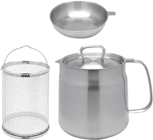 Miniatura 10 de Fenteer Olla de acero inoxidable para freidora, cesta antiadherente para papas fritas, olla pequeña para anillos de cebolla, restaurante, picnic