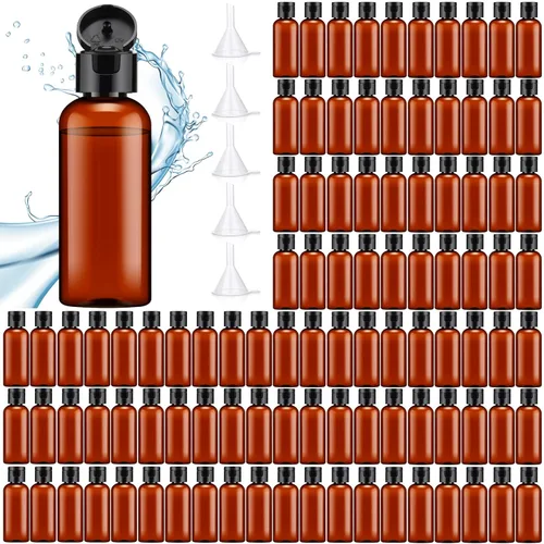 Miniatura 10 de Eccliy 100 Pack 2 oz Plastic Bottles Travel Lotion Bottle Squeeze Container Plastic Bottles with Caps Small Travel Empty Refillable Toiletry