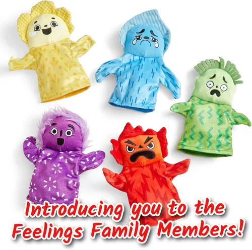 Miniatura 10 de hand2mind Feelings - Títeres de Mano de la Familia para niños, actividades de habilidades sociales, atención plena para niños, actividades