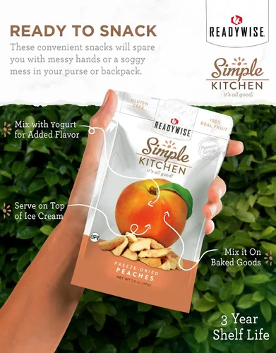 Miniatura 3 de READYWISE - Cocina simple, plátanos liofilizados, 24 porciones, paquete de 6, vegetariano, sin gluten, aperitivos, plátano, frutas secas, pre