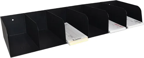 Miniatura 4 de BankSupplies STEELMASTER - Organizador de documentos de acero con 6 bolsillos, acabado con recubrimiento en polvo negro