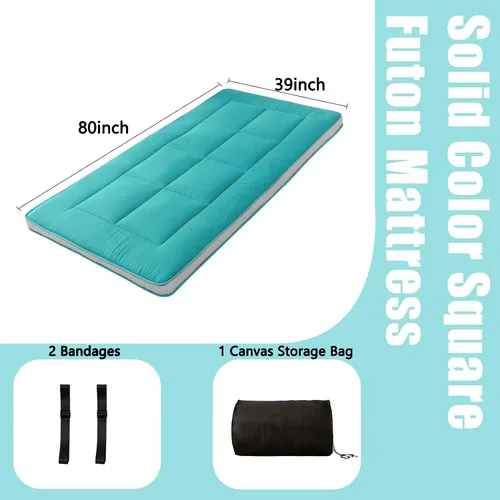 Miniatura 3 de MAXYOYO Colchón de Cama Twin Colchón de Futón Japonés para Piso, Almohadilla de Tatami Twin Cubrecolchón de Cama de Piso para Camping, Fácil