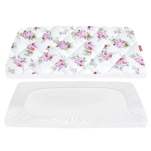 Miniatura 9 de Sábanas ajustables para Pack and Play, transpirables, gruesas, parque de juegos con estampado encantador 39"×27"×5", compatible con Graco Pack n