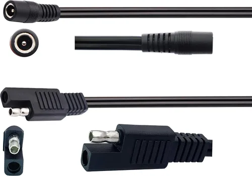 Miniatura 3 de Cable de conectores de CC a SAE, enchufe SAE a CC de 0.217 in x 0.083 in, adaptadores hembra para panel solar de RV, paneles de batería solar, Dc