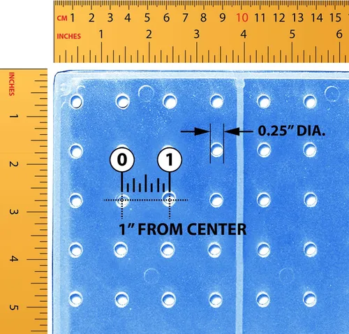 Miniatura 3 de Azar Displays 900944-BLU - Kit organizador de pared multiusos de 24 piezas con dos paneles y surtido de accesorios: ganchos, compartimento divisor