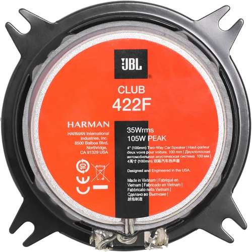 Miniatura 4 de JBL Club 422F - Sistema de altavoces de componentes bidireccionales de 4 pulgadas (sin parrilla), color negro