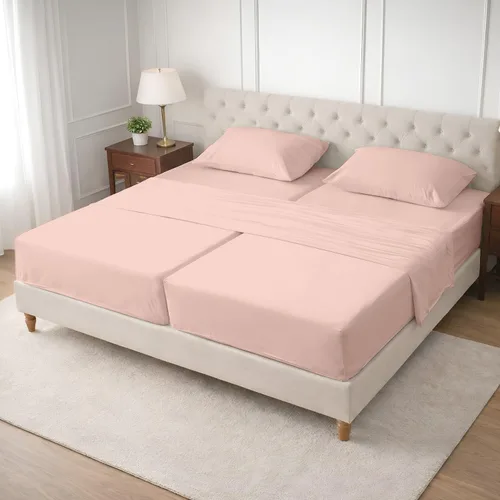 Miniatura 39 de SGI bedding Sábana Queen de 28 pulgadas con cabecera flexible y parte superior dividida, 100% algodón egipcio - 600 número de hilos, sábanas