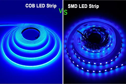 Miniatura 5 de TOPAI 12V delgada de 5 mm tira de luz LED COB azul estrecha de 16.4 pies luz uniforme brillante sin puntos 400LEDs/M adhesiva flexible para cortar