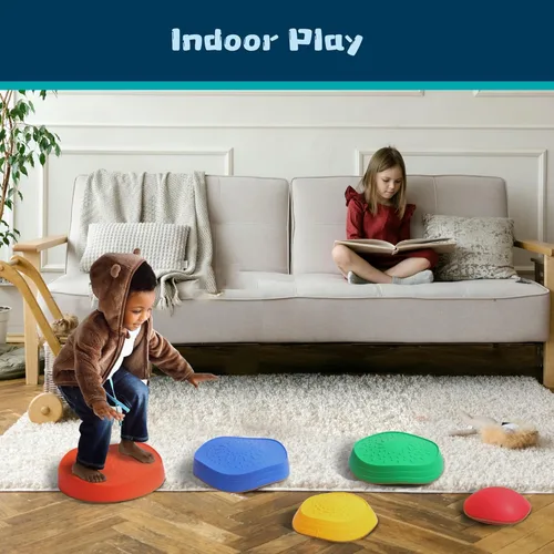 Miniatura 7 de Makarci piedras de equilibrio para niños, 10 piezas juguetes preescolares que promueven habilidades de equilibrio y coordinación