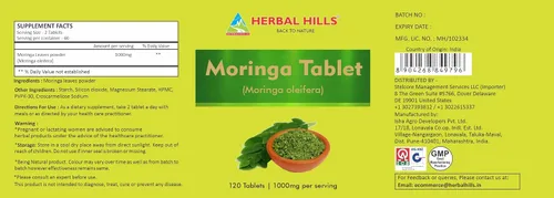 Miniatura 4 de HERBAL HILLS Tabletas de Moringa 120 unidades (1000 mg)