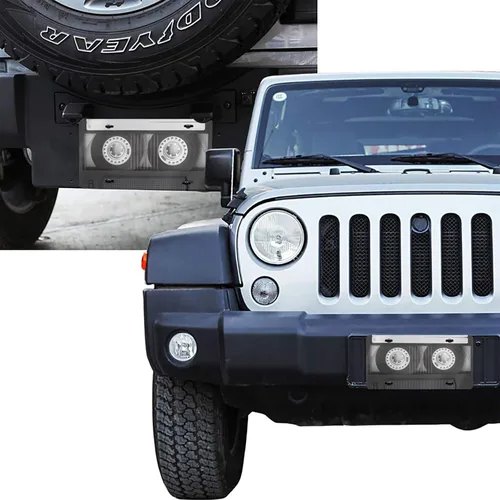 Miniatura 7 de Placa de Matrícula de Aluminio con Diseño de Cinta de Casete 6 x 12 Pulgadas Cubierta de Placa de Matrícula Frontal de Metal para Automóvil Azul