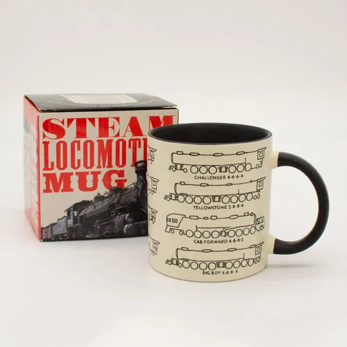 The Unemployed Philosophers Guild Taza de café de locomotora de vapor, perfecta para los amantes de los trenes, viene en una divertida caja de