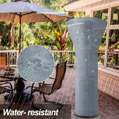 Miniatura 6 de HOXSURY Cubierta para Calentador de Patio Exterior Impermeable 87 Pulgadas 420D Resistente Vertical Redonda Oxford Cubiertas para Calentadores Gris