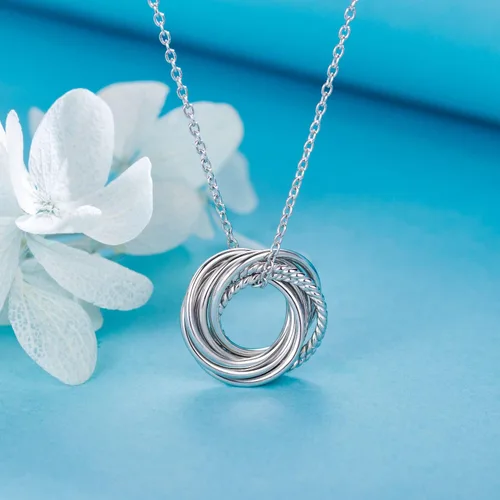Miniatura 2 de Annamate Regalos de cumpleaños para mujer, collar de plata de ley 30, 40, 50, 60, 70, 80, 90, collar de cumpleaños para ella de 3, 4, 5, 6, 7, 8, 9